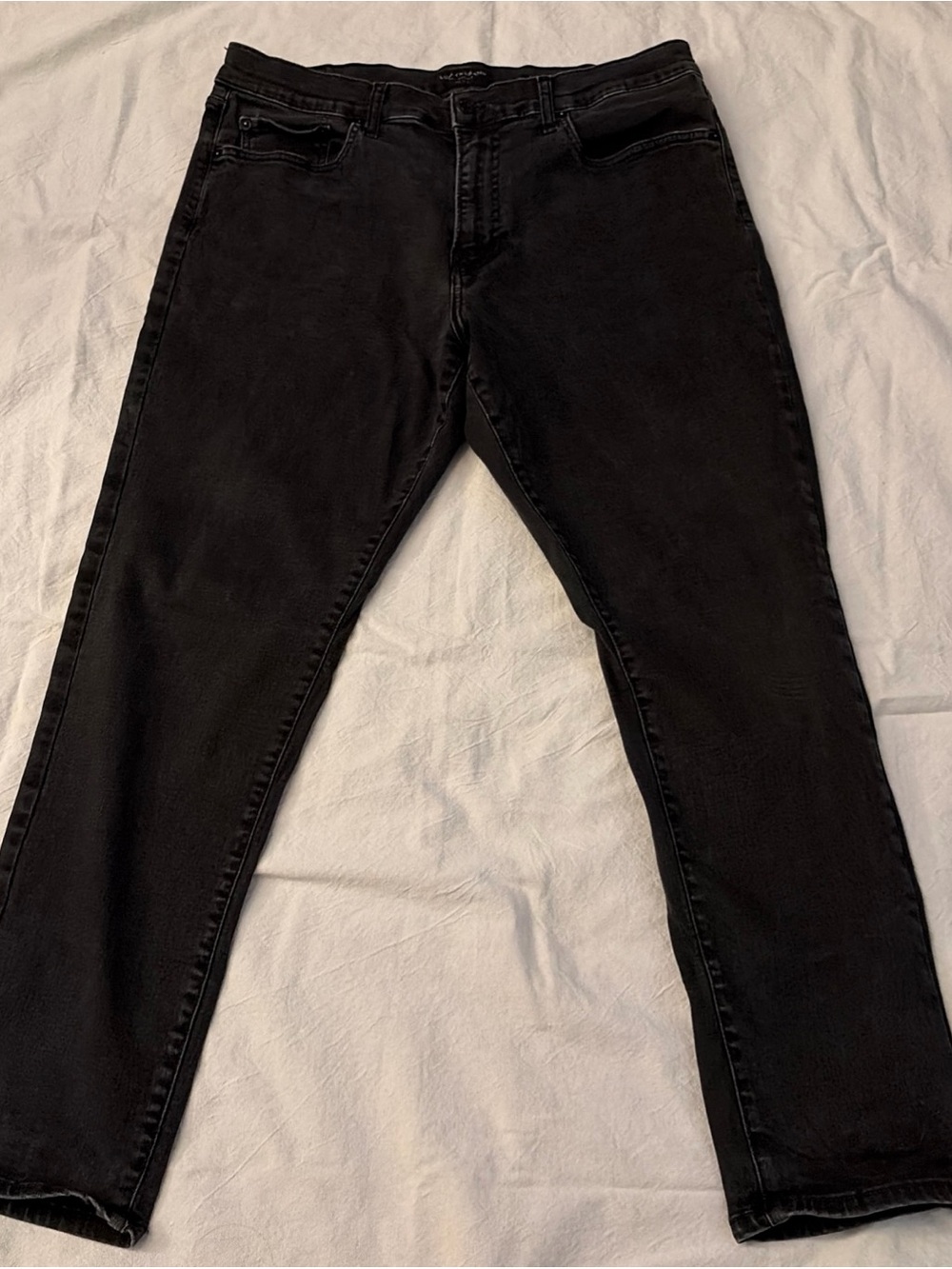 Lucky Brand Jeans Mens 36 x 30 Black 412 Athletic Slim Straight Denim
